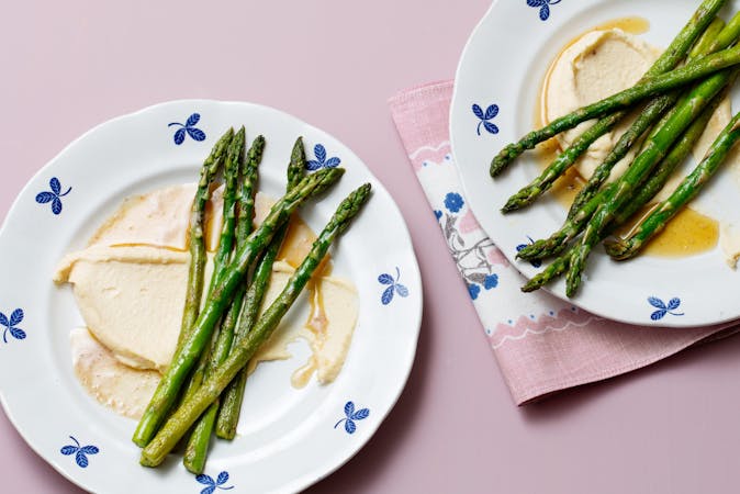 Keto Browned Butter Asparagus with Creamy Eggs