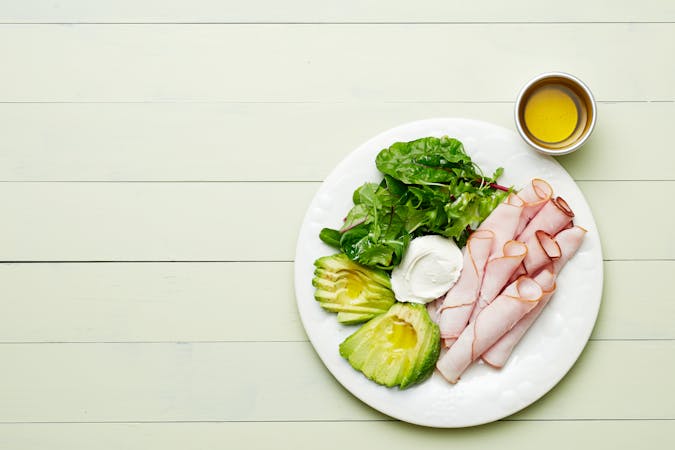 Keto Turkey Plate with Avocado and Cream Cheese