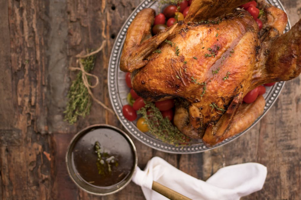 Turkey with bacon gravy